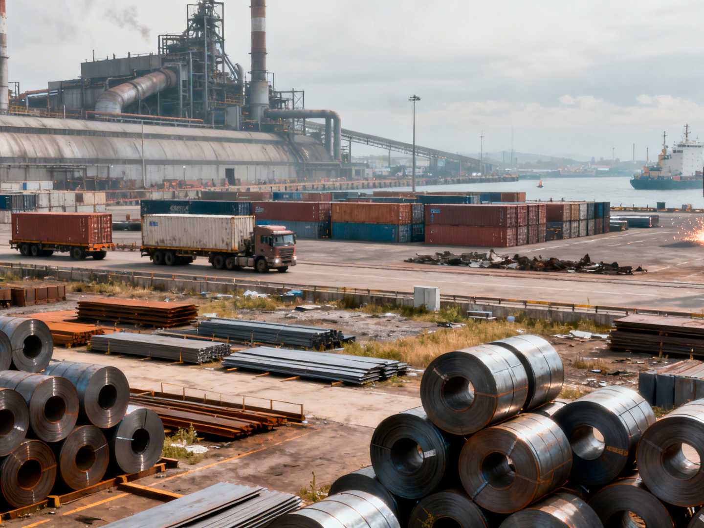 exportação de aço